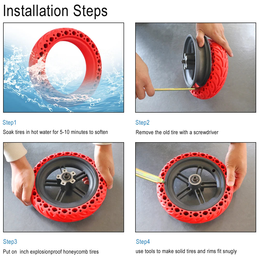 12 Inch Tyre 12 1/2x2 1/4 (57-203)For E-Bike Scooter 12x2.125 Tire Electric Scooter Balancing Hoverboard Honeycomb Soild Tyre