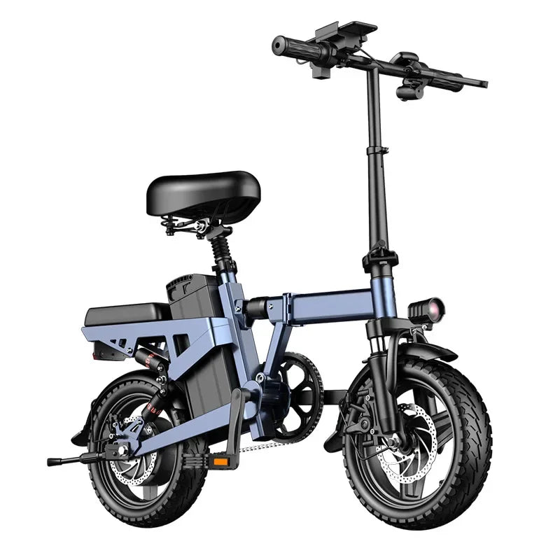 14-inch foldable E-Bike aluminum alloy explosion-proof tire electric bicycle for adults with multiple shock absorption bicycles